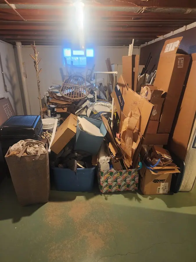 Roll-off dumpster container at job site for 2 Yard Dumpster Rental in Marlene Village